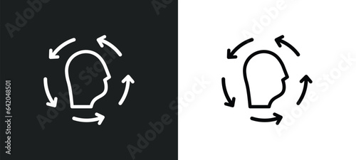 sensitivity icon isolated in white and black colors. sensitivity outline vector icon from people skills collection for web, mobile apps and ui.