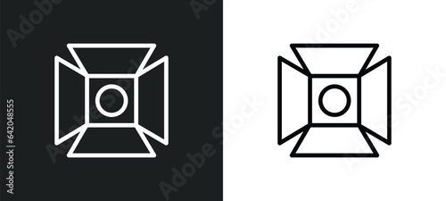 spotlight icon isolated in white and black colors. spotlight outline vector icon from photography collection for web  mobile apps and ui.