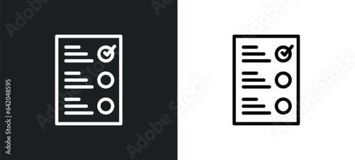 vote icon isolated in white and black colors. vote outline vector icon from political collection for web, mobile apps and ui.