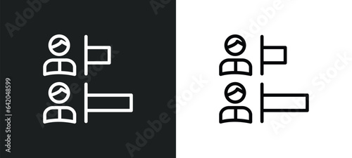 poll icon isolated in white and black colors. poll outline vector icon from political collection for web, mobile apps and ui.