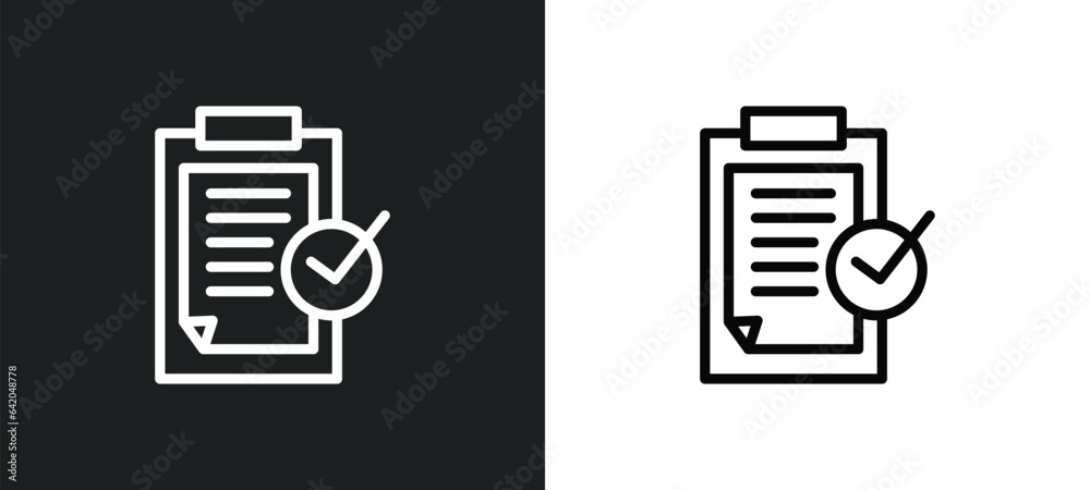 done icon isolated in white and black colors. done outline vector icon from productivity collection for web, mobile apps and ui. done icon isolated in white and black colors. done outline vector icon from productivity collection for web, mobile apps and ui.