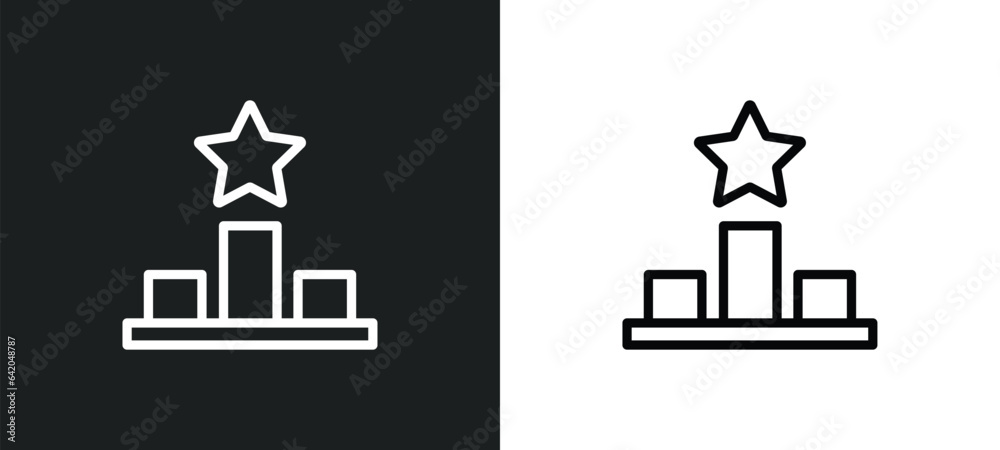 winner on the podium icon isolated in white and black colors. winner on the podium outline vector icon from productivity collection for web, mobile apps and ui. winner on the podium icon isolated in white and black colors. winner on the podium outline vector icon from productivity collection for web, mobile apps and ui.