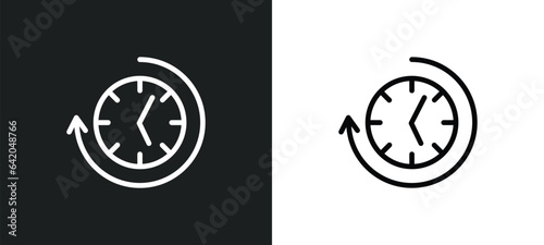 Fotografiet time passing icon isolated in white and black colors
