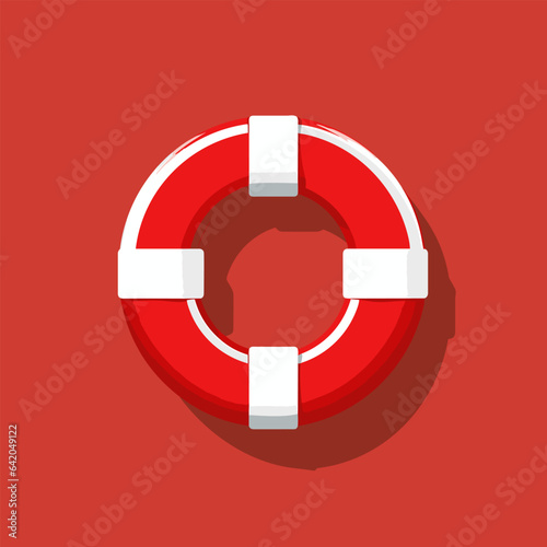 Medication production filled colorful logo. Emergency service. Life coaching. Lifesaver symbol. Design element. Created with artificial intelligence. Ai art for corporate branding, drug company