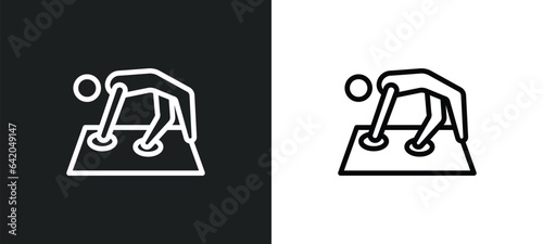 people playing twister icon isolated in white and black colors. people playing twister outline vector icon from recreational games collection for web, mobile apps and ui.