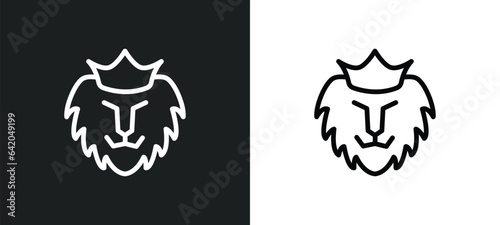lion of judah icon isolated in white and black colors. lion of judah outline vector icon from religion collection for web, mobile apps and ui.