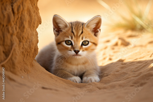 sandcat on the desert