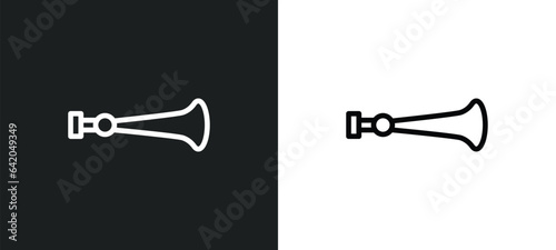 shehnai icon isolated in white and black colors. shehnai outline vector icon from religion collection for web, mobile apps and ui.