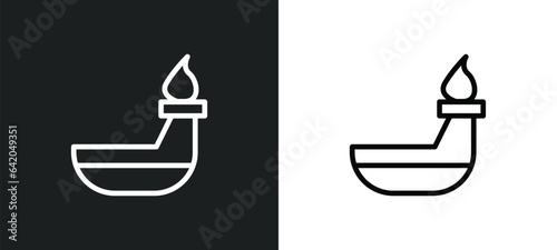 dipa icon isolated in white and black colors. dipa outline vector icon from religion collection for web, mobile apps and ui. photo