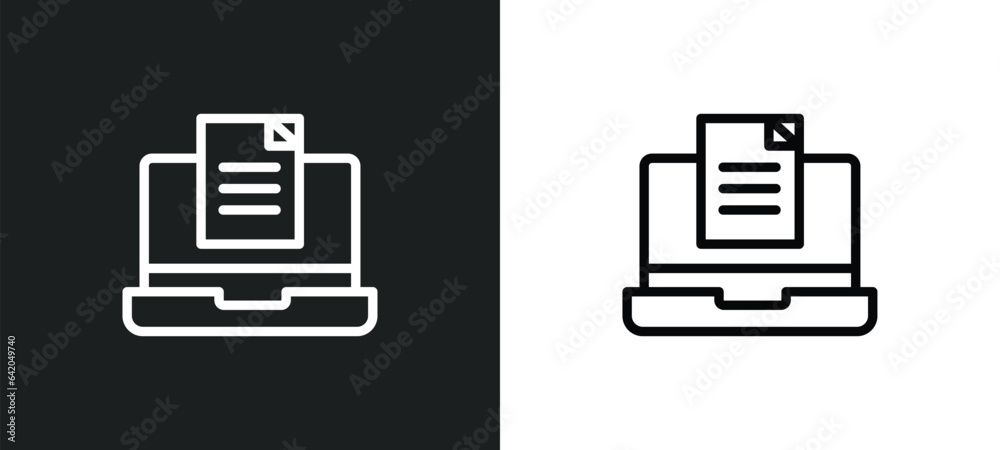 blogging icon isolated in white and black colors. blogging outline vector icon from search engine optimization collection for web, mobile apps and ui. blogging icon isolated in white and black colors. blogging outline vector icon from search engine optimization collection for web, mobile apps and ui.