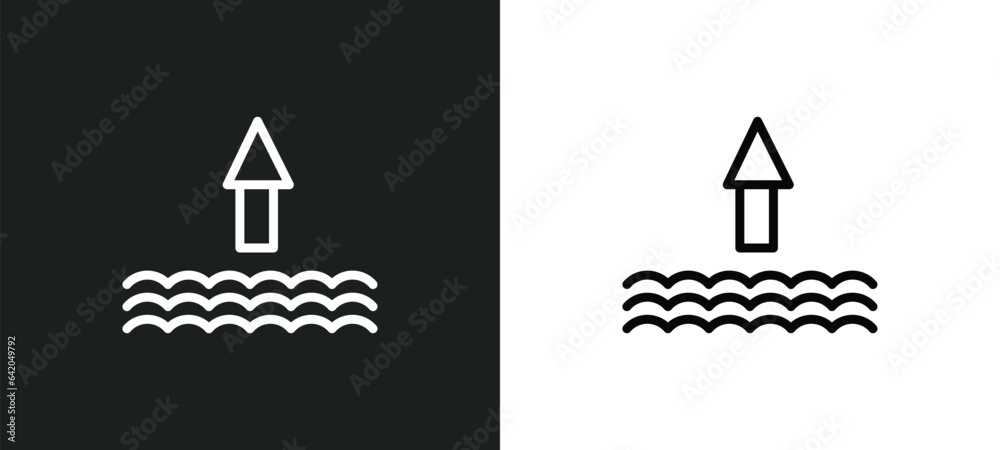 tide icon isolated in white and black colors. tide outline vector icon from season collection for web, mobile apps and ui.