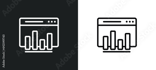 ranking icon isolated in white and black colors. ranking outline vector icon from search engine optimization collection for web, mobile apps and ui.