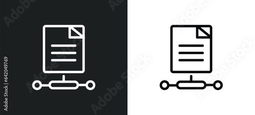 sharing archives icon isolated in white and black colors. sharing archives outline vector icon from seo & web collection for web, mobile apps and ui.