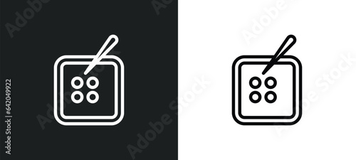 needlepoint icon isolated in white and black colors. needlepoint outline vector icon from sew collection for web, mobile apps and ui.