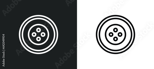 buttonhole icon isolated in white and black colors. buttonhole outline vector icon from sew collection for web, mobile apps and ui.