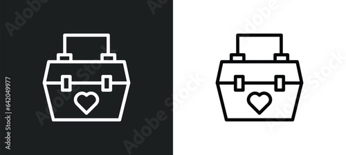 organ container icon isolated in white and black colors. organ container outline vector icon from signaling collection for web, mobile apps and ui.