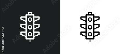 street icon isolated in white and black colors. street outline vector icon from signaling collection for web, mobile apps and ui.