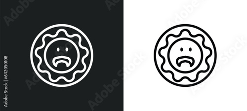eskimo icon isolated in white and black colors. eskimo outline vector icon from smileys collection for web, mobile apps and ui.