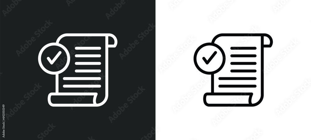 accept icon isolated in white and black colors. accept outline vector icon from startup stategy and collection for web, mobile apps and ui. accept icon isolated in white and black colors. accept outline vector icon from startup stategy and collection for web, mobile apps and ui.