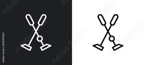 polo sport icon isolated in white and black colors. polo sport outline vector icon from sport collection for web, mobile apps and ui.