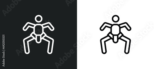 sumo icon isolated in white and black colors. sumo outline vector icon from sport collection for web, mobile apps and ui.
