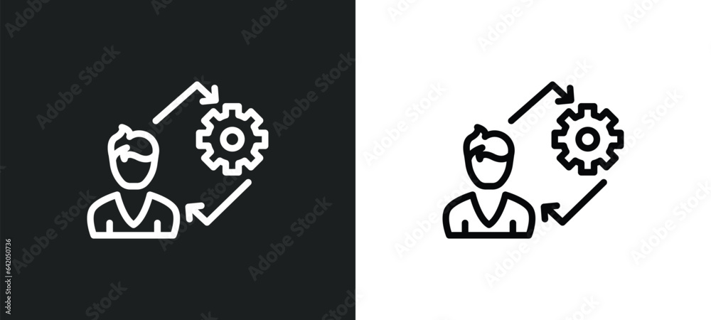 coaching icon isolated in white and black colors. coaching outline vector icon from strategy collection for web, mobile apps and ui. coaching icon isolated in white and black colors. coaching outline vector icon from strategy collection for web, mobile apps and ui.