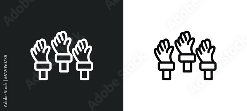 punch icon isolated in white and black colors. punch outline vector icon from success collection for web, mobile apps and ui.