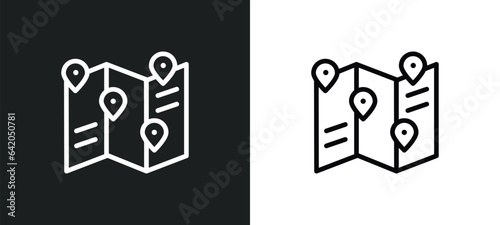 travel guide icon isolated in white and black colors. travel guide outline vector icon from summer collection for web, mobile apps and ui.