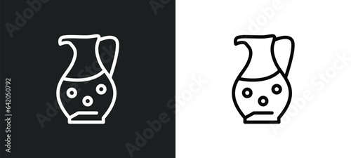 sangria icon isolated in white and black colors. sangria outline vector icon from summer collection for web, mobile apps and ui.