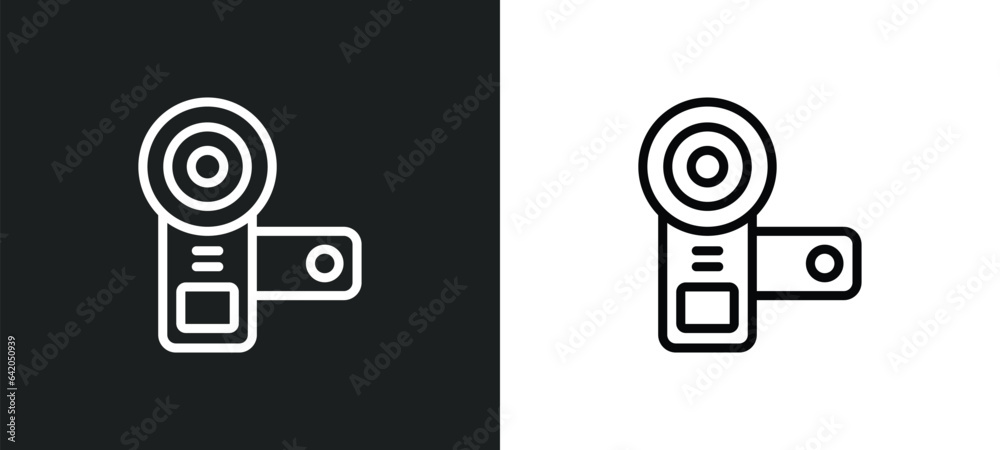 little camcorder icon isolated in white and black colors. little camcorder outline vector icon from technology collection for web, mobile apps and ui. little camcorder icon isolated in white and black colors. little camcorder outline vector icon from technology collection for web, mobile apps and ui.