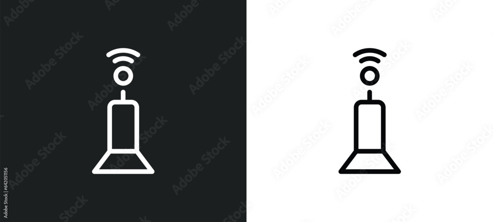 reach icon isolated in white and black colors. reach outline vector icon from technology collection for web, mobile apps and ui. reach icon isolated in white and black colors. reach outline vector icon from technology collection for web, mobile apps and ui.