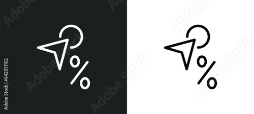click through rate icon isolated in white and black colors. click through rate outline vector icon from technology collection for web, mobile apps and ui.