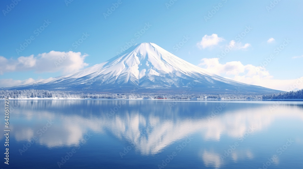 美しい冬の富士山