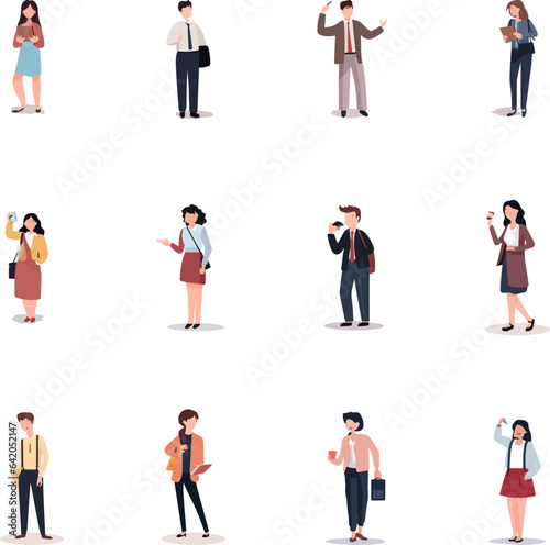 A wide variety of people with a wide range of jobs