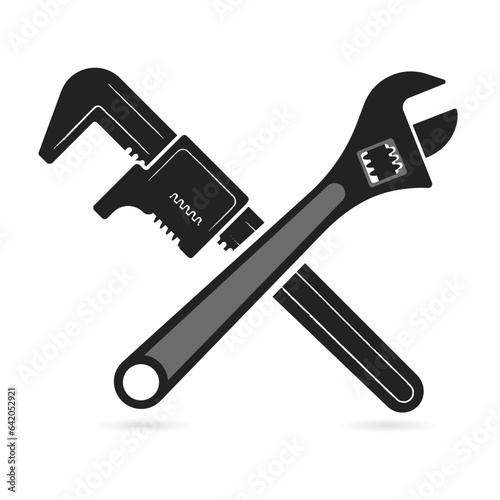 Pipe wrench vector illustration on a white background photo