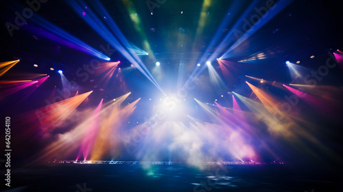 silhouette of a crowd of people dancing in a dark concert