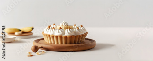 Banoffee pie Beautiful composition with copy space photo