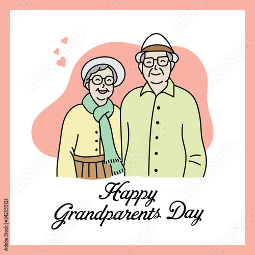 Happy grandparents day illustration 
