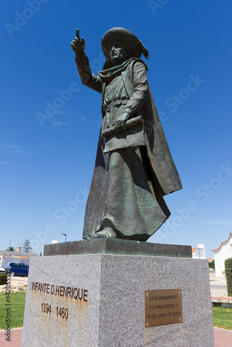 Sculpture of Enrique of Sagres, Algarve, Portugal photo