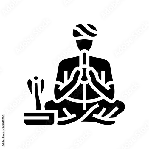 snake charmer animal glyph icon vector. snake charmer animal sign. isolated symbol illustration