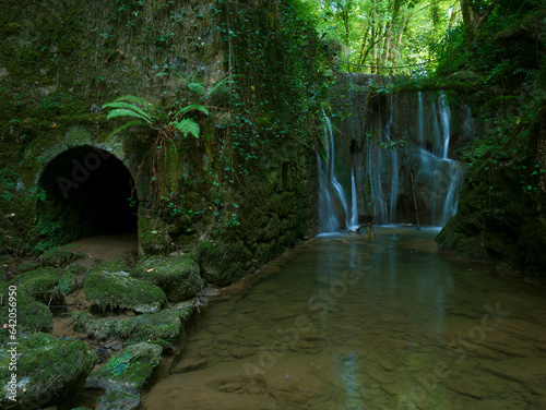 Bolunzulo waterfall and mill, Kortezubi, Bizkaia, Basque Country, Spain