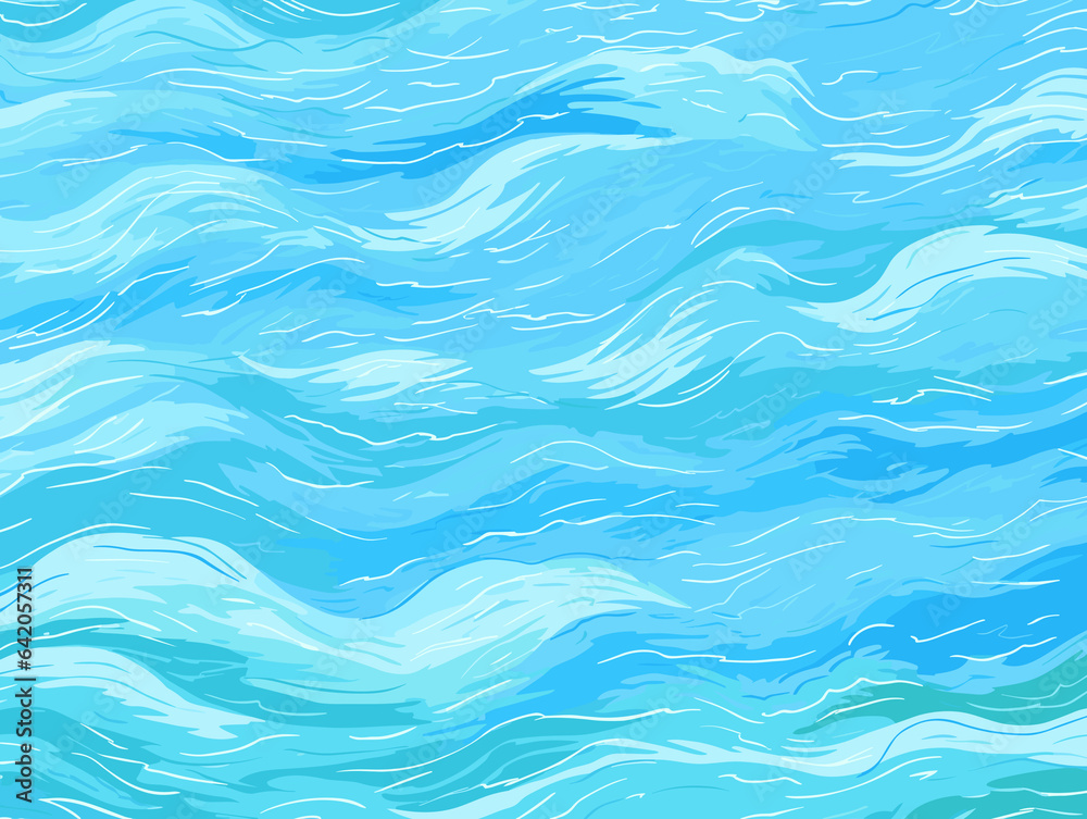 Water Waves Background Illustration Art