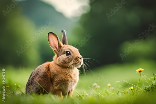 rabbit on grass © Vadim Andrushchenko