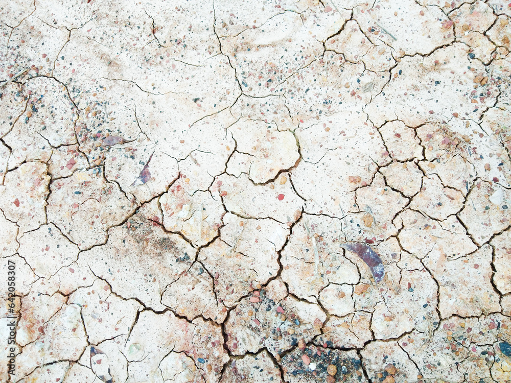 Fototapeta premium The ground lacks water and is dry.