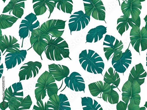 patterns from palm leaves on a white background