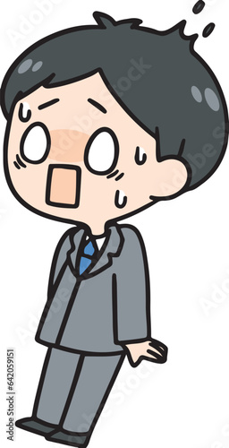 びっくりしている男性