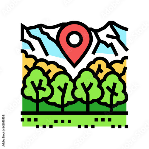 ecotourism environmental color icon vector. ecotourism environmental sign. isolated symbol illustration