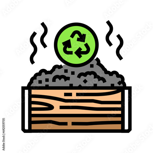 composting environmental color icon vector. composting environmental sign. isolated symbol illustration
