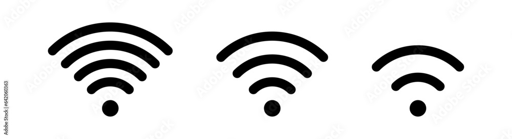 Wireless and wifi icon set. Wi-fi internet signal symbol , internet connection sign, Podcast flat vector icon Wireless and wifi icon set. Wi-fi internet signal symbol , internet connection sign, Podcast flat vector icon