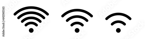 Wireless and wifi icon set. Wi-fi internet signal symbol , internet connection sign, Podcast flat vector icon